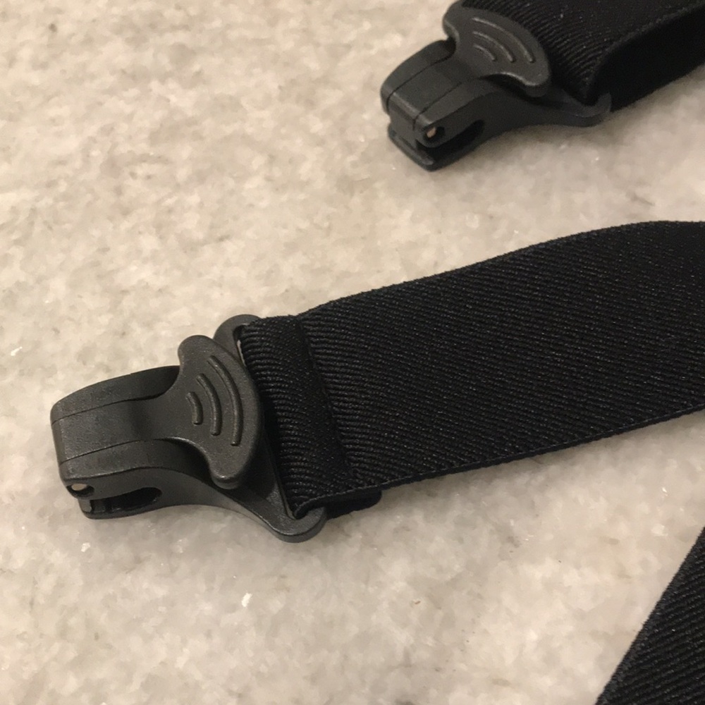 Suspenders Mens Black Adjustable Clip On Wide Stretch Eclectic Grandpa Preppy - Picture 2 of 4